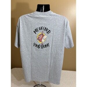 Gildan Heavy Cotton Weenie Boyz 2 Sided Gray Shirt Men’s Size XL